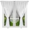 Firana gotowa sable z gipiurą 8cm i panelem ażurowym 160x150