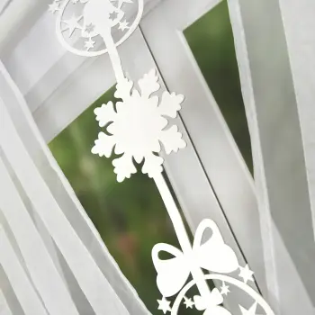 Firana gotowa panel ażur dekor święta 130x120