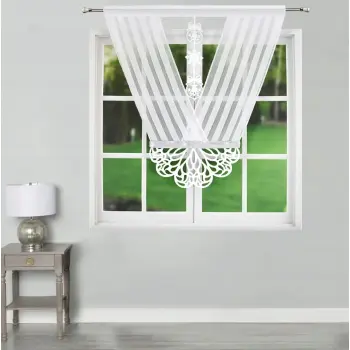Firana gotowa panel ażur dekor święta 130x120