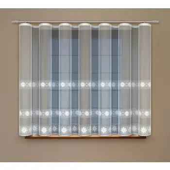 Biała firanka żakardowa taśma gotowa 160x500cm
