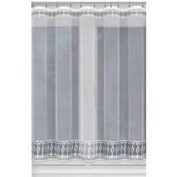 Biała firanka żakardowa taśma gotowa krótka 160x300cm
