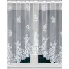 Biała firanka żakardowa taśma gotowa krótka 160x300cm róże