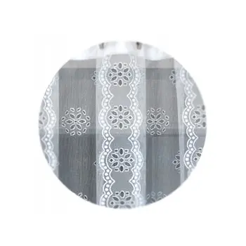 Biała firanka żakardowa taśma gotowa krótka 170x150cm 2 szt. komplet