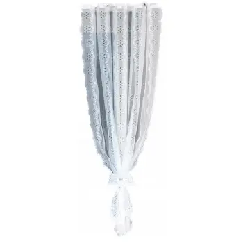 Biała firanka żakardowa taśma gotowa krótka 170x150cm 2 szt. komplet