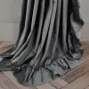 Zasłona welurowa falbana szara 250x160cm