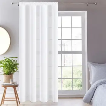 Firana woal biała długa gotowa 220x145cm 2 szt. komplet
