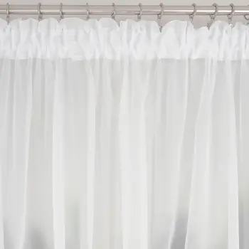 Firana woal biała długa gotowa 220x145cm 2 szt. komplet