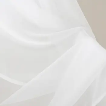 Firana woal biała długa gotowa 220x145cm 2 szt. komplet