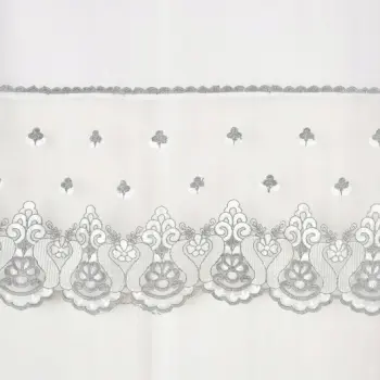 Zestaw dekoracyjny komplet firana krótka woal zasłony 155x300cm