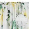 Zasłona biała w żółte kwiaty 250x145cm taśma WAVE