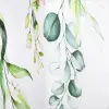Zasłona biała w listki 250x145cm taśma WAVE