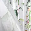 Zasłona biała w listki 250x145cm taśma WAVE