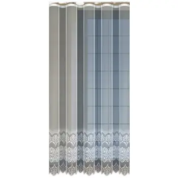 Biała firanka żakardowa taśma gotowa długa 250x200cm