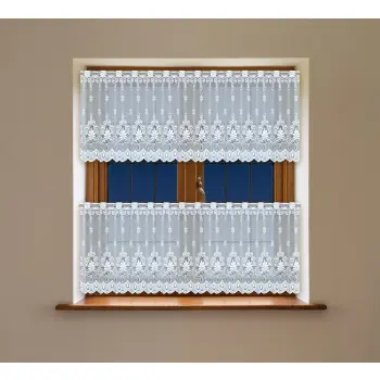 Komplet firanka lambrekin otwory na drążek 30x300cm + 60x300cm
