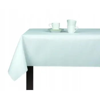 Obrus tkany prostokątny 120x160cm tkanina piękny turkusowy kolor