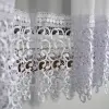 Firana biała taśma woal gipiura kokony 160x400cm outlet