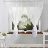 Firana biała taśma woal gipiura kokony 160x400cm outlet