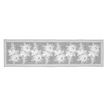 Obrus bieżnik biały prostokątny żakardowy 40x150cm