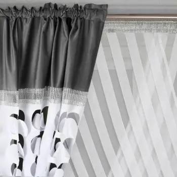 Komplet zestaw dekoracyjny panel zasłony wys.160 ciemny szary