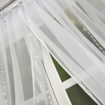 Komplet zestaw dekoracyjny zasłony wys.160 ażurowe zawieszki czarny
