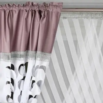 Komplet zestaw dekoracyjny panel zasłony wys.160 róż srebrny