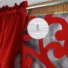 Komplet zestaw dekoracyjny zasłony panel wys.160 czerwony zawieszka