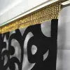 Komplet zestaw dekoracyjny zasłony panel wys.160 czarny zawieszka