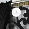 Komplet zestaw dekoracyjny zasłony panel wys.160 czarny zawieszka