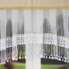 Firana markizeta welur 140x200 biała kremowa złote cyrkonie gipiura